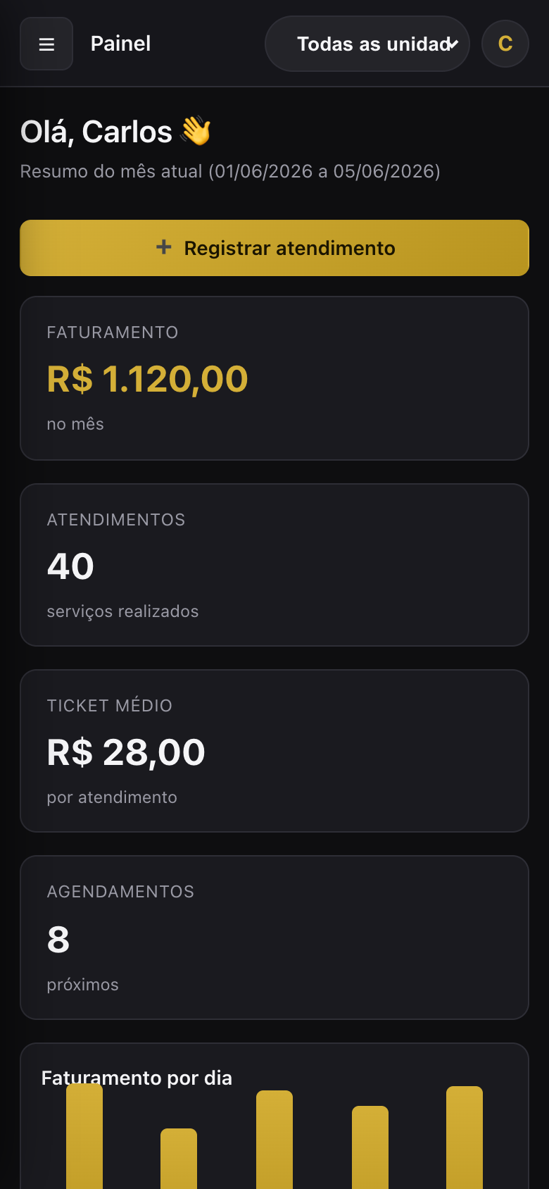 App no celular